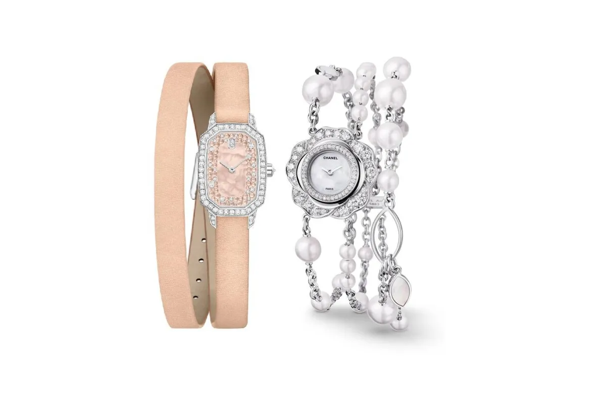 موديلات ساعات نسائية بسوار مزدوج