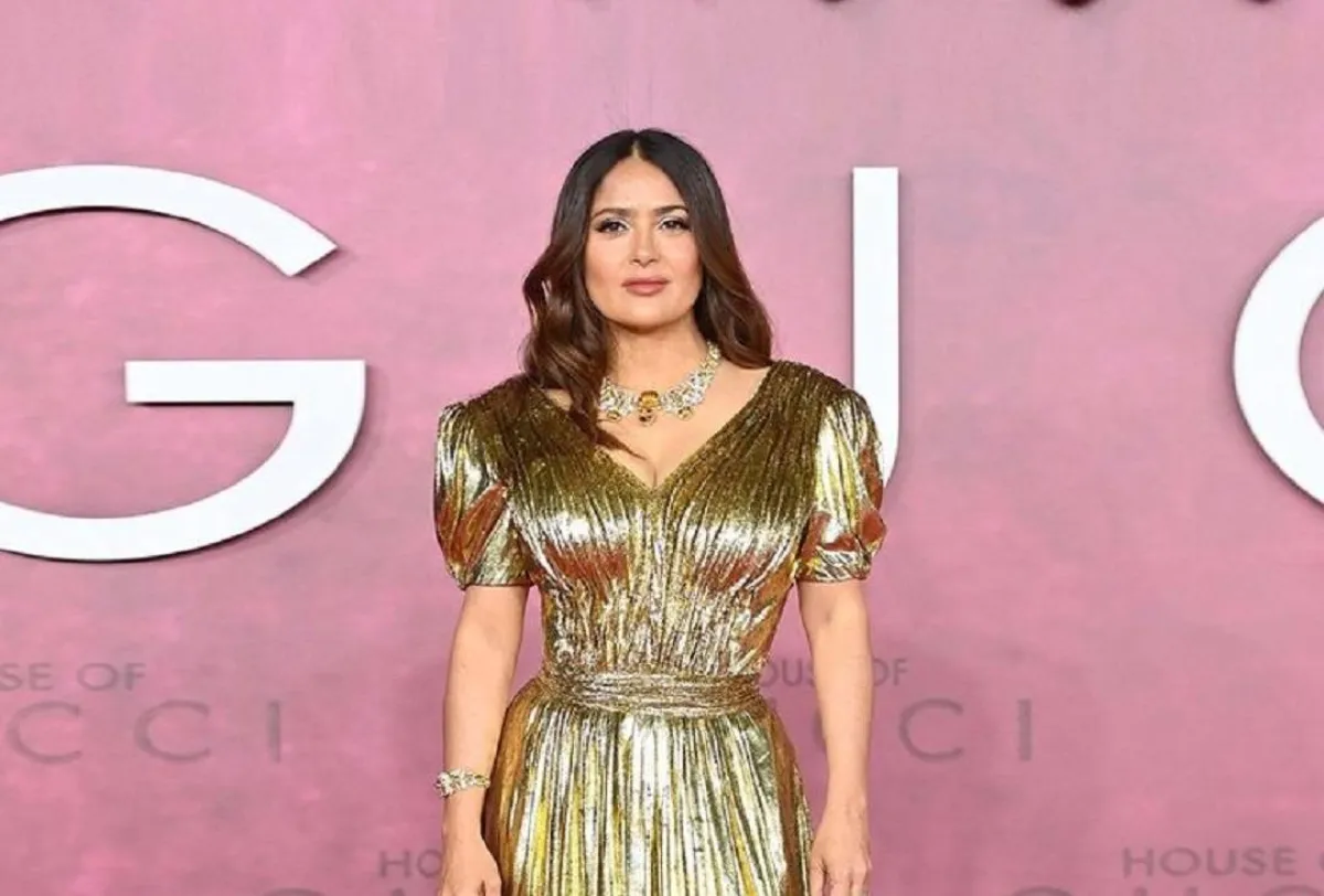 سلمى حايك بطقم ألماس ساحر من مجوهرات غوتشي-الصورة من صفحة Gucci على انستغرام