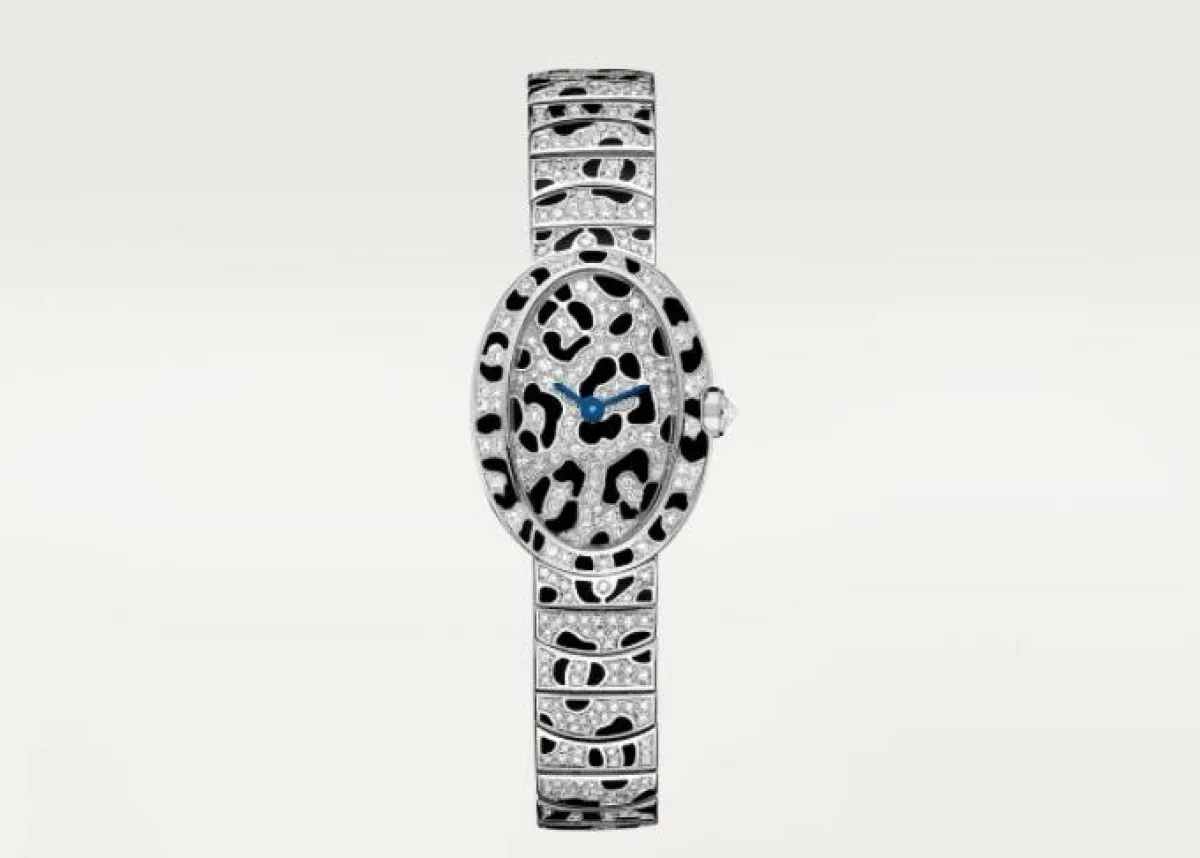 ساعة Mini Baignoire panther spots watch من كارتييه
