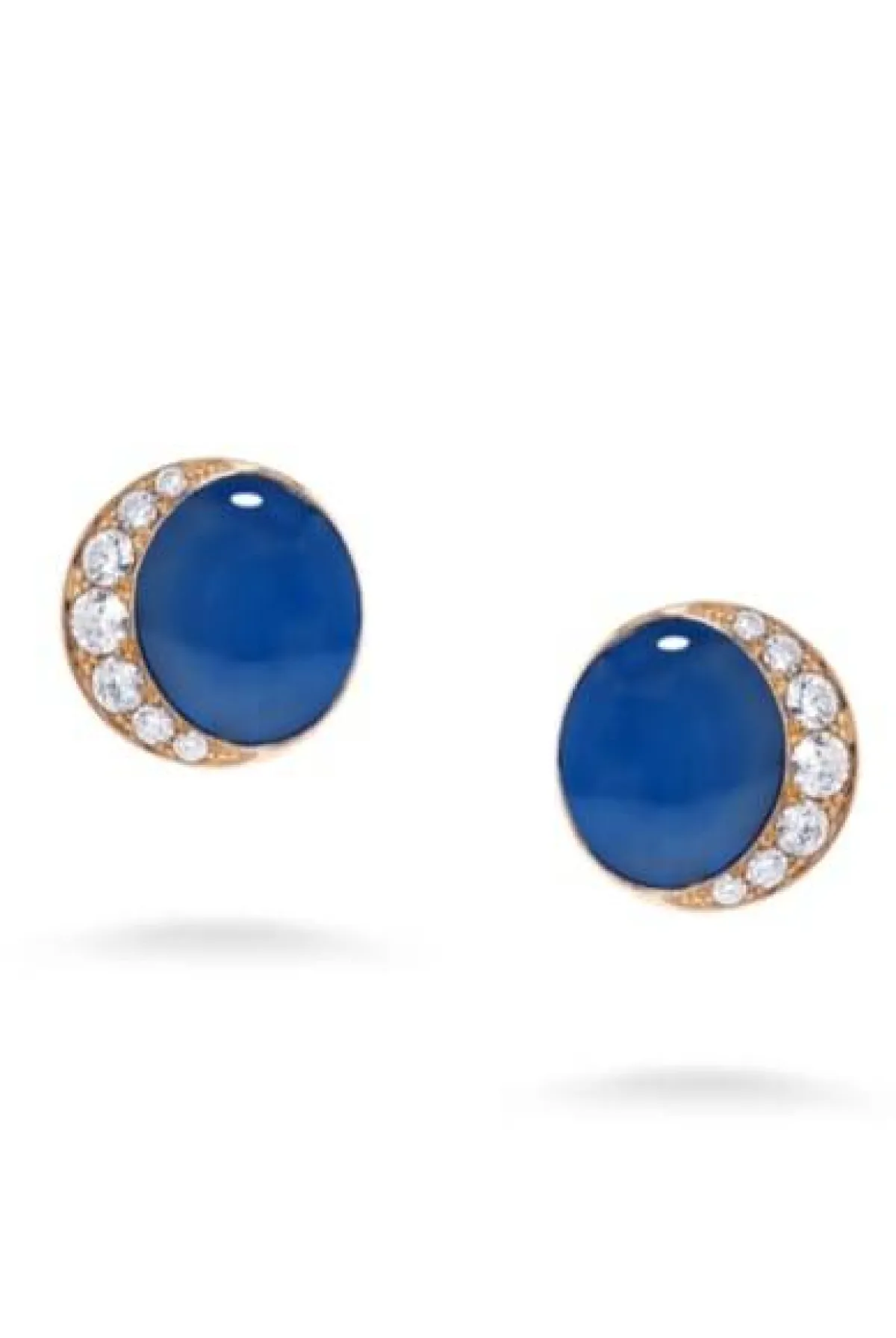 أقراط مرصّعة بالعقيق الأزرق من ديفيد موريس David Morris 