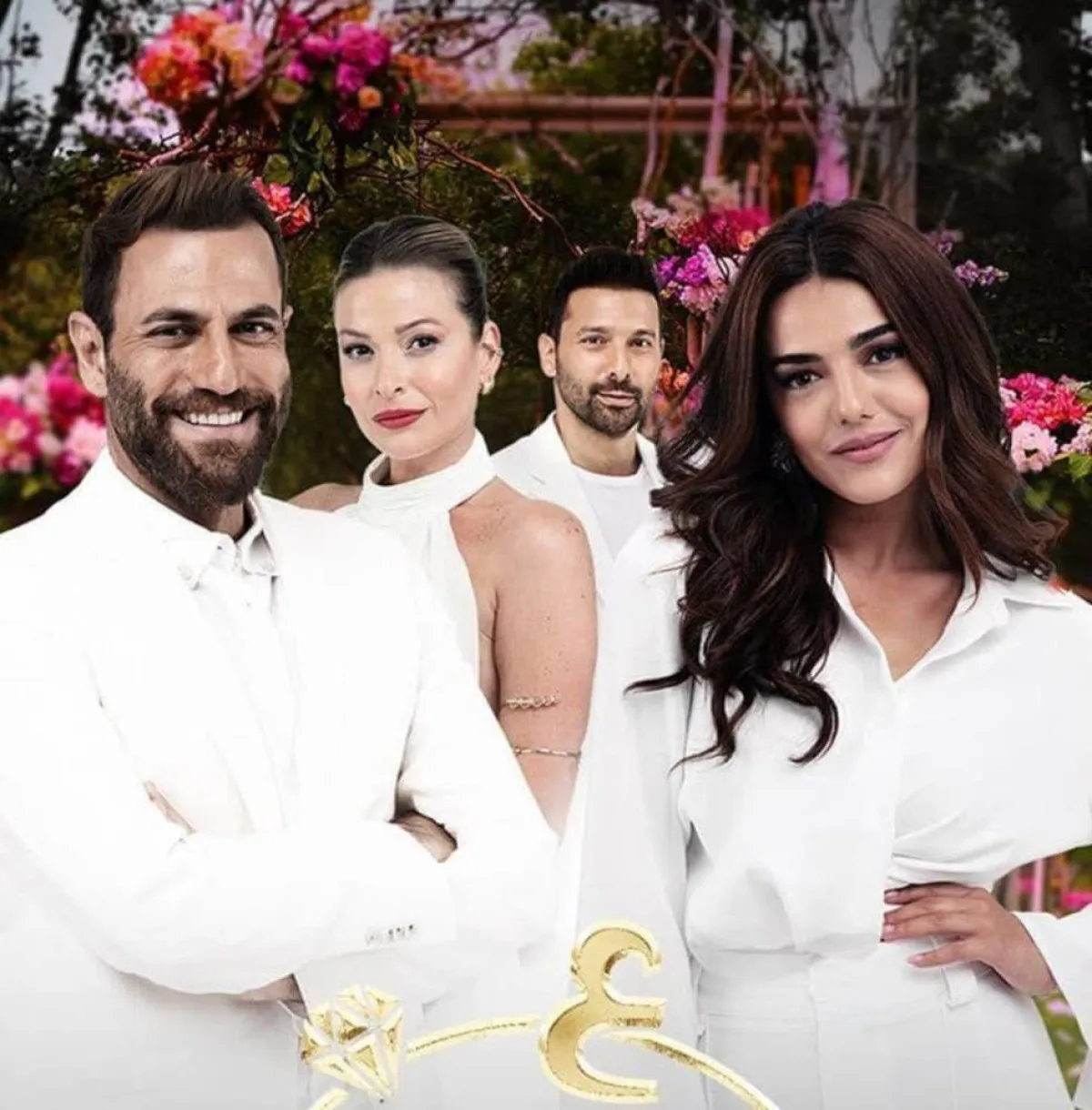 أبطال مسلسل ع الحلوة والمرة (دانا مارديني وباميلا الكيك ونيقولا معوض وجو طراد) - الصورة من حساب نيقولا معوض على انستغرام