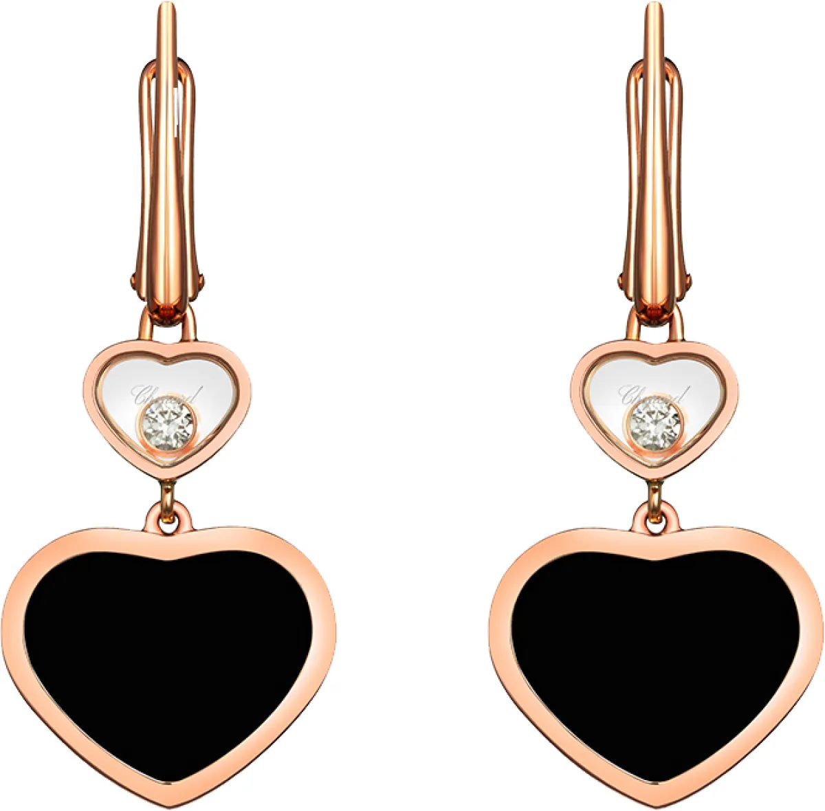 أقراط مرصّعة بالأونيكس الأسود من شوبارد Chopard