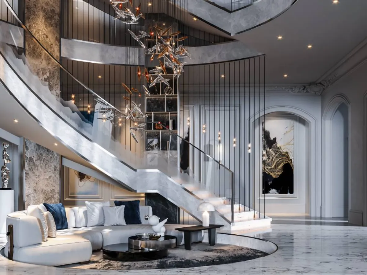 يفضل استعمال الفضّي في الفراغات التي تستقبل الزائرين