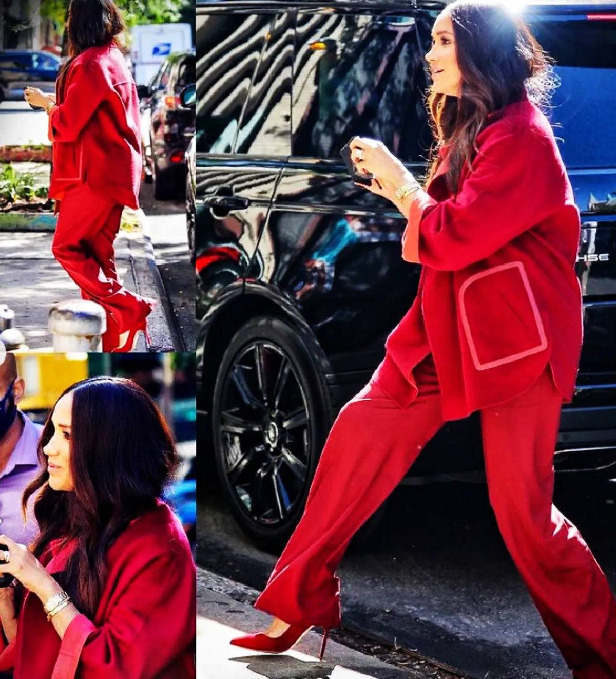 ميغان ماركل ترتدي الطقم الأحمر