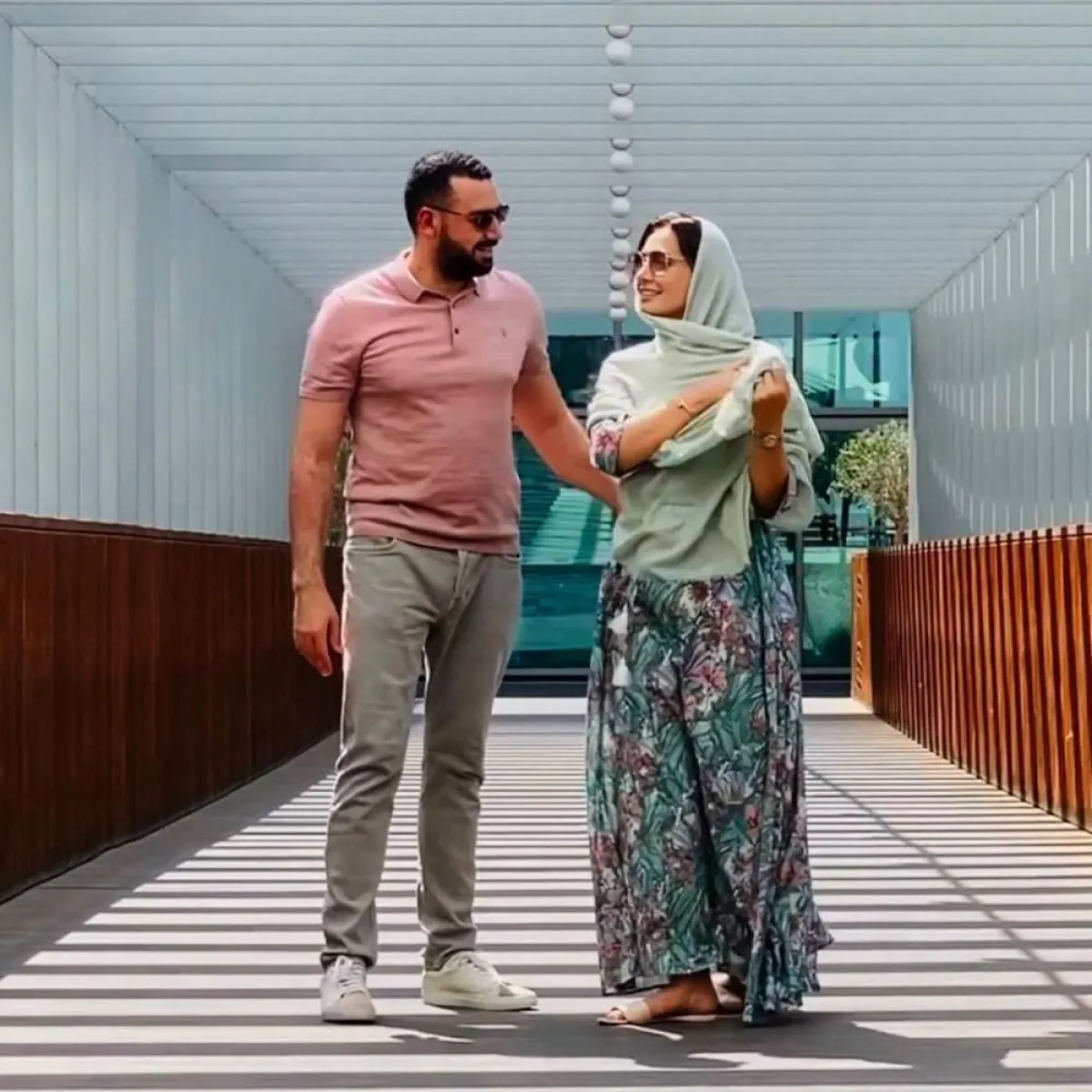 حلا شيحة وزوجها معز مسعود - الصرة من حساب حلا على انستغرام