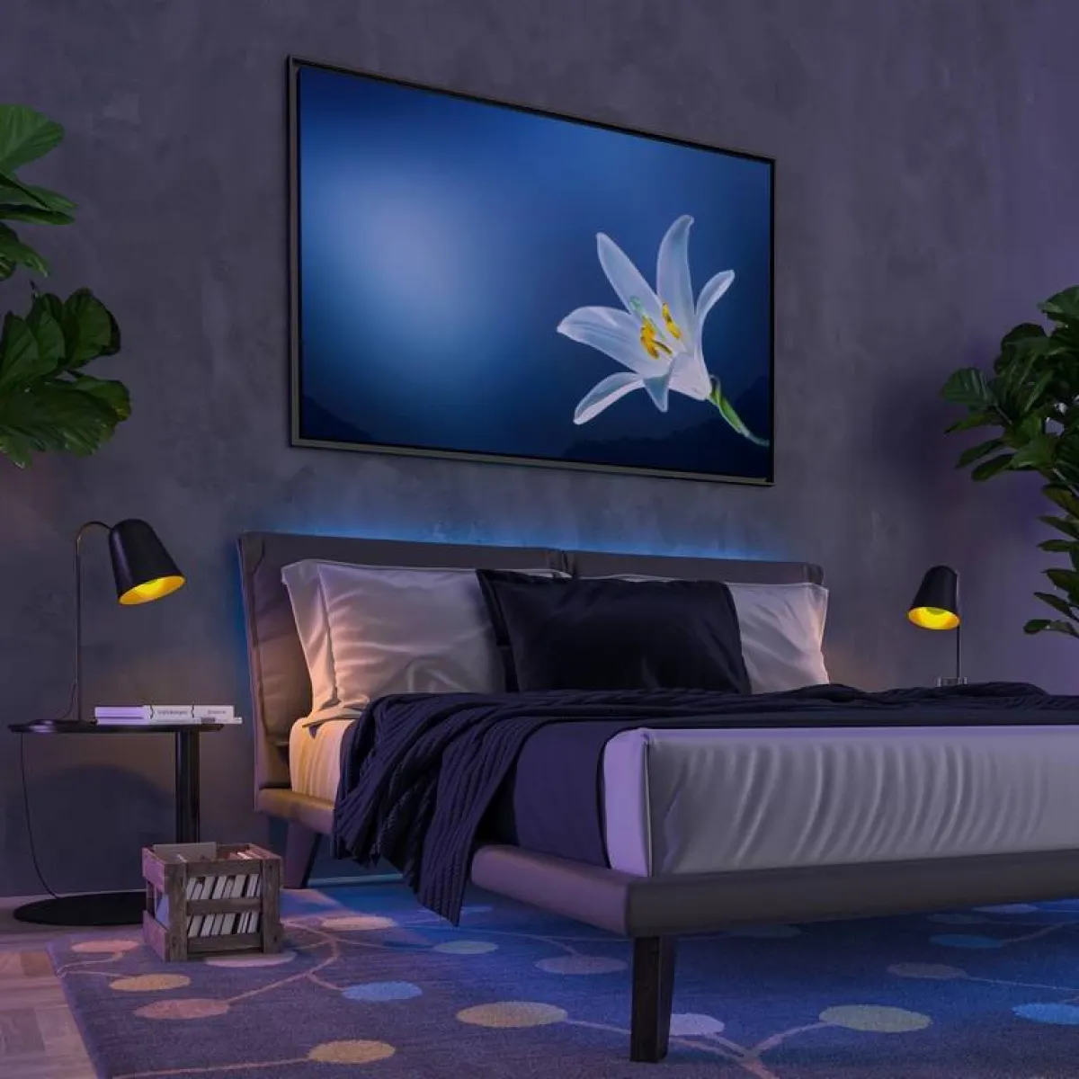 للإضاءة دور في غرفة النوم رومانسيّة الطابع