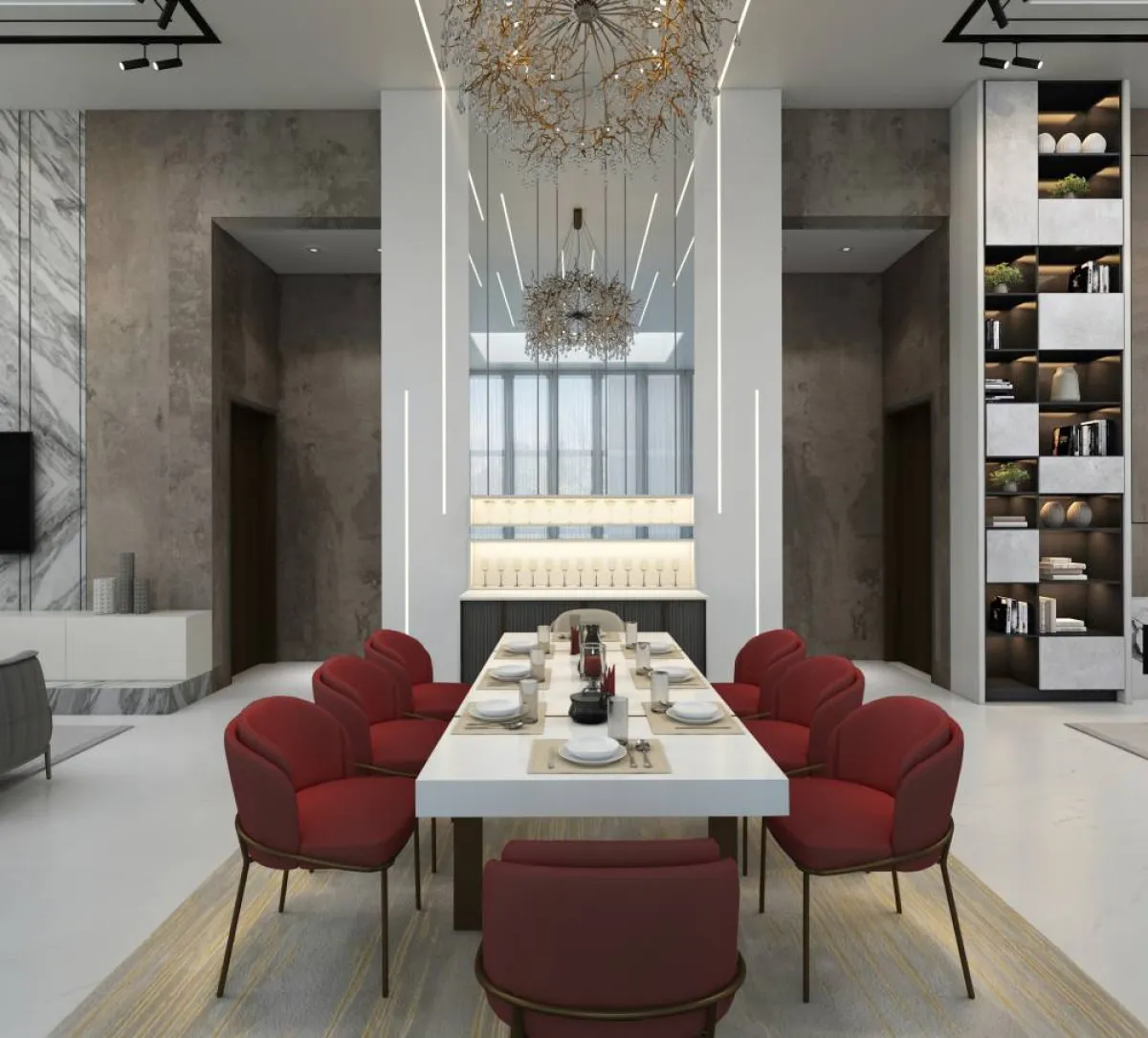 الألوان في ديكورات غرف الطعام