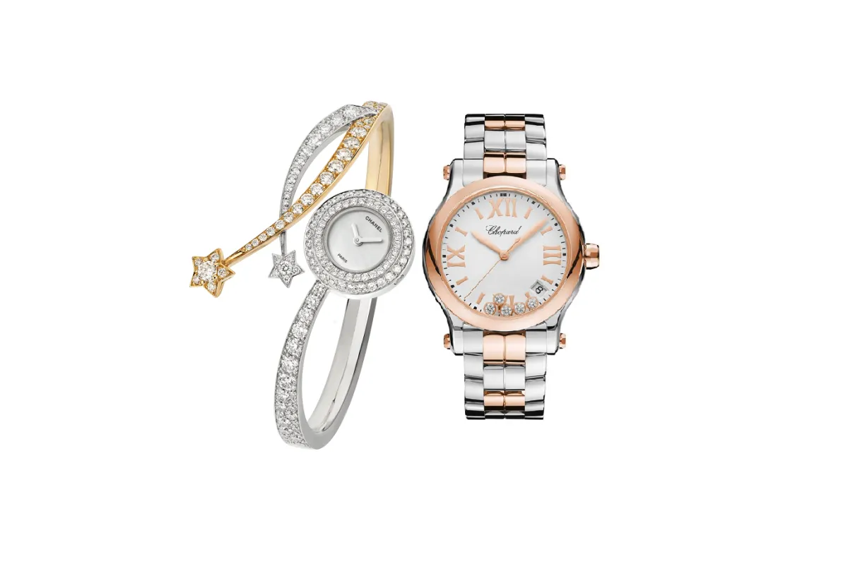 موديلات ساعات مزدوجة المعادن