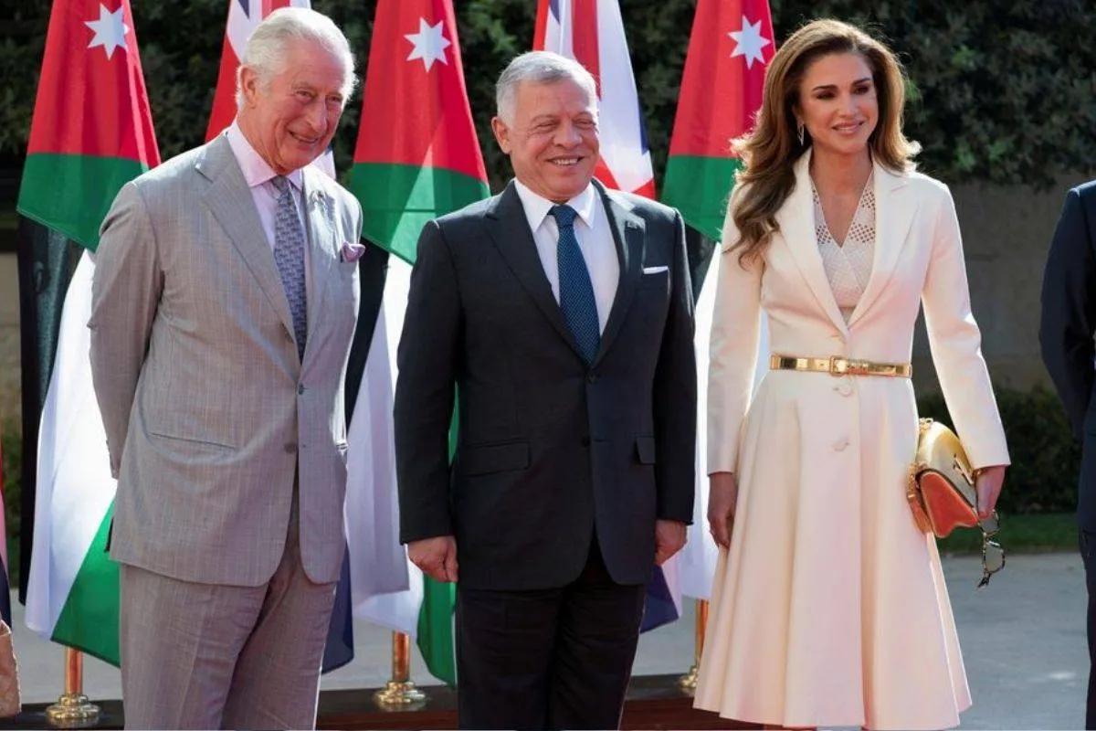 استقبال الملك عبدالله الثاني والملكة رانيا للأمير تشارلز وكاميلا- الصورة من موقع Reuters