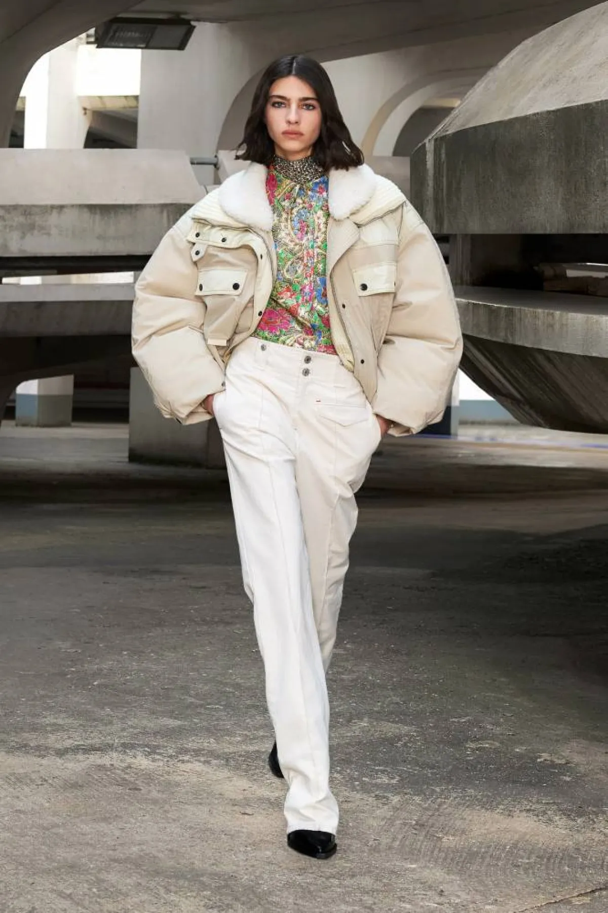 تنسيق الجاكيت البافر