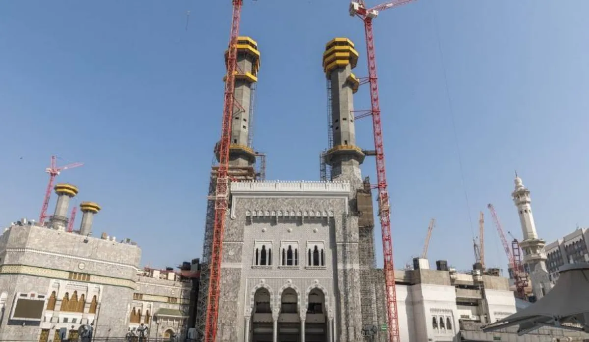تكثيف الأعمال الإنشائية في المسجد الحرام بإنجاز يصل إلى 90%