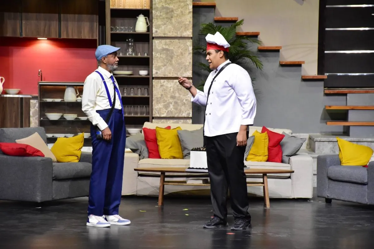 مصطفى البنا وسليمان عيد - الصورة من المسؤول الإعلامي بالعرض المسرحي