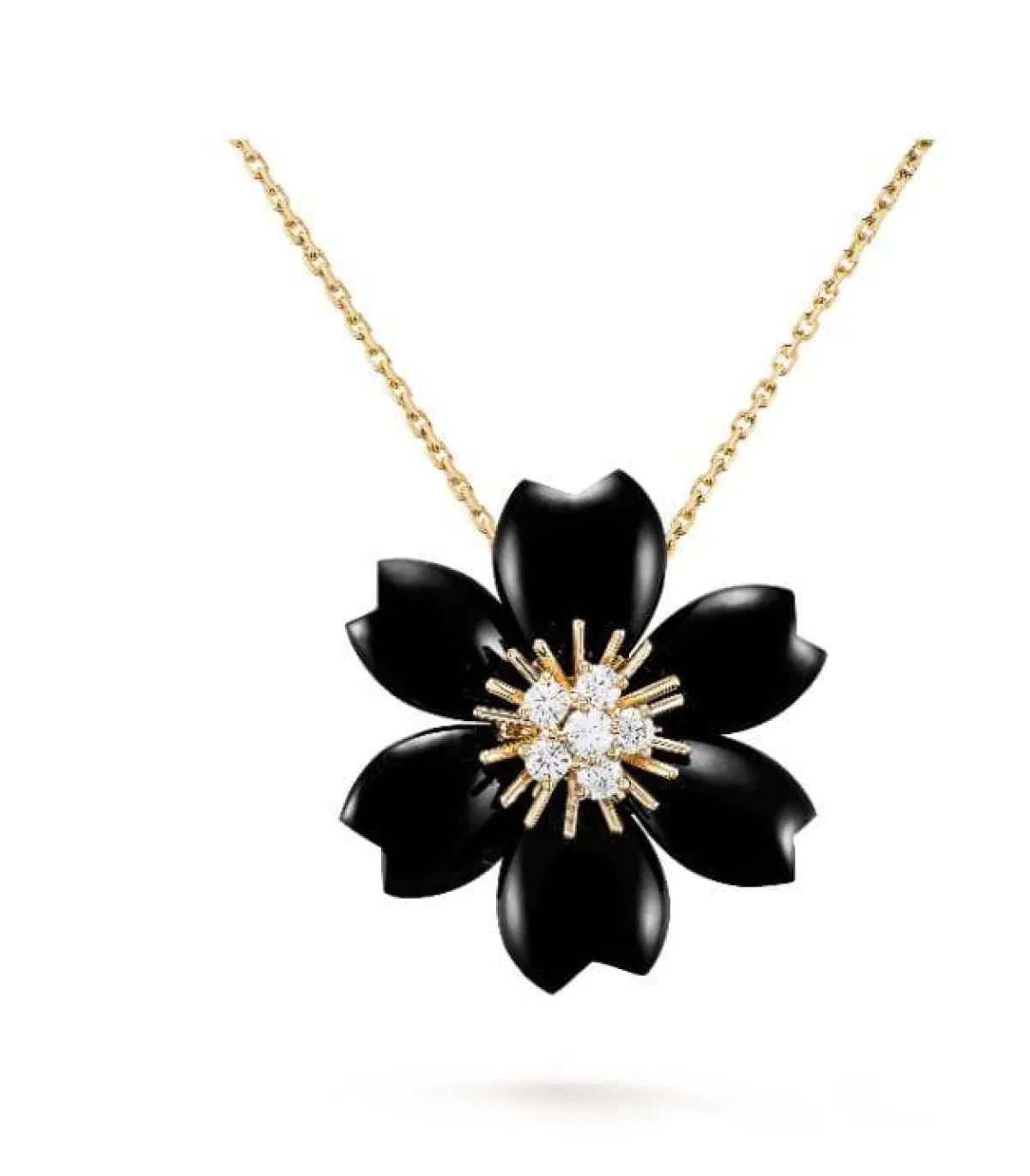 سلسلة Rose de Noël clip pendant من فان كليف أند آربلز Van cleef &Arpels 