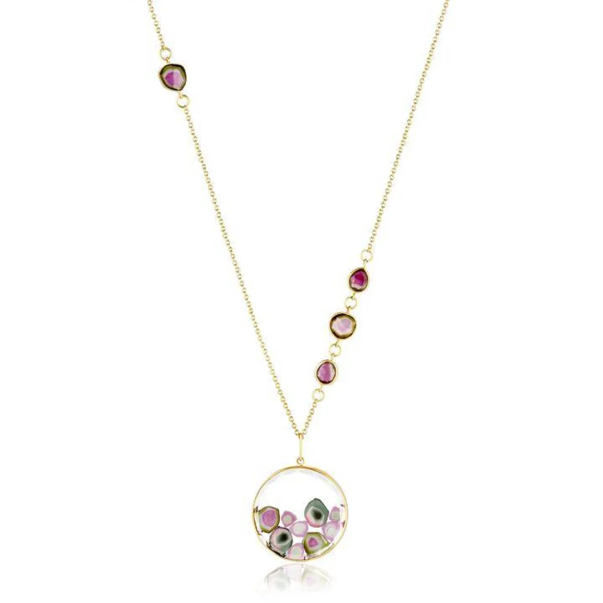 تصاميم مجوهرات تورمالين البطيخ