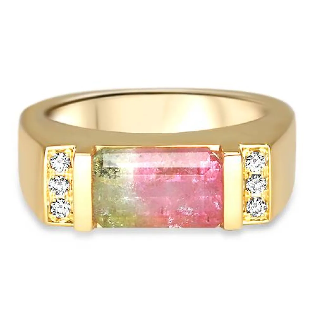 خاتم بتورمالين البطيخ من coastal Jewelry