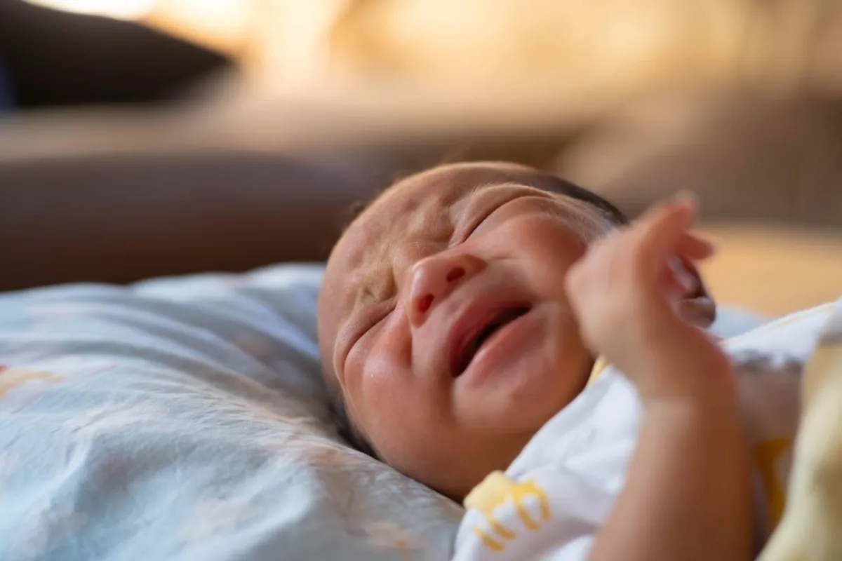 صورة لمولود يبكي