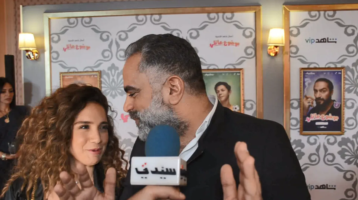 رنا رئيس تقاطع شاهين وهي تمزح معه خلال لقاء سيدتي به - الصورة خاصة من لقاء سيدتي