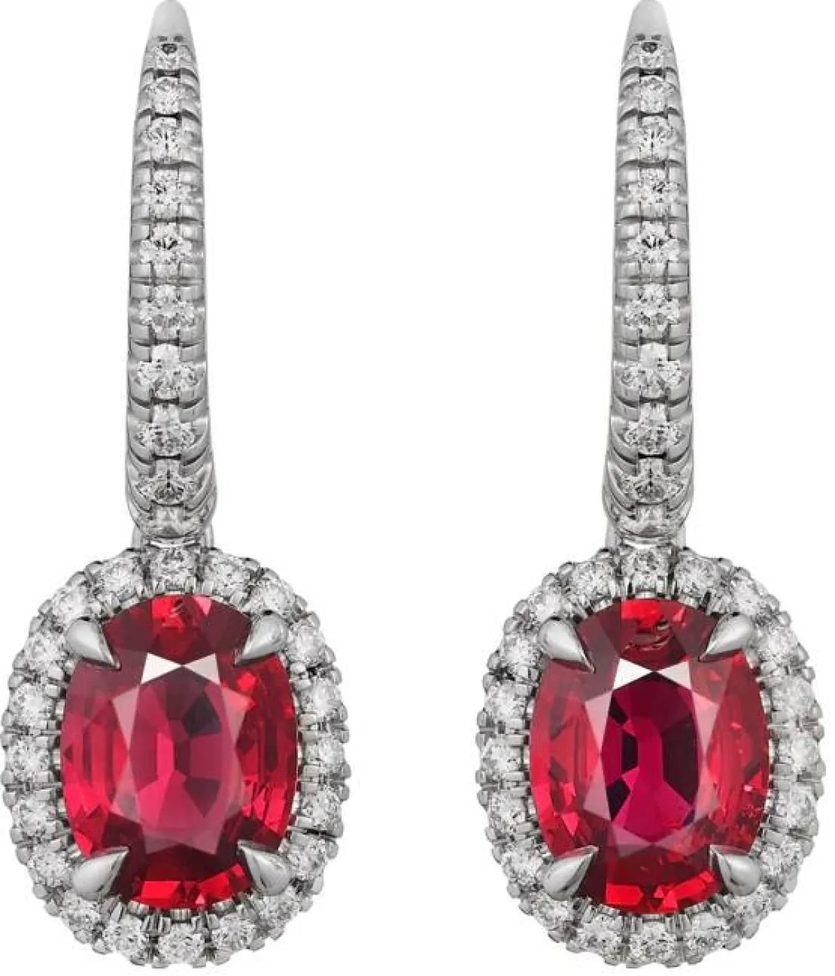 أقراط مرصعة بحجر الروبي من كارتييه Cartier