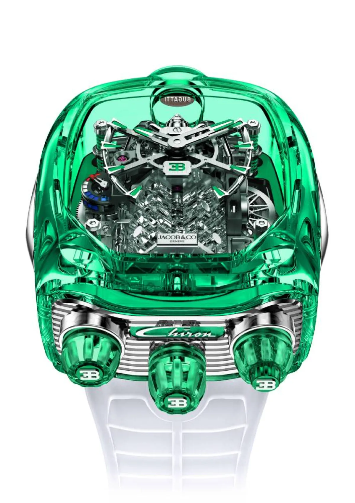  ساعة Bugatti Chiron Green Sapphire Crystal من Jacob & Co
