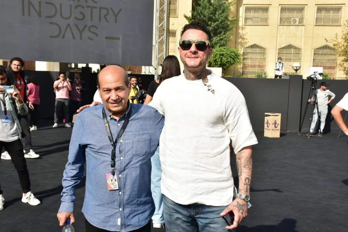 أحمد الفيشاوي وطارق الشناوي - الصورة من المسؤول الإعلامي للحفل