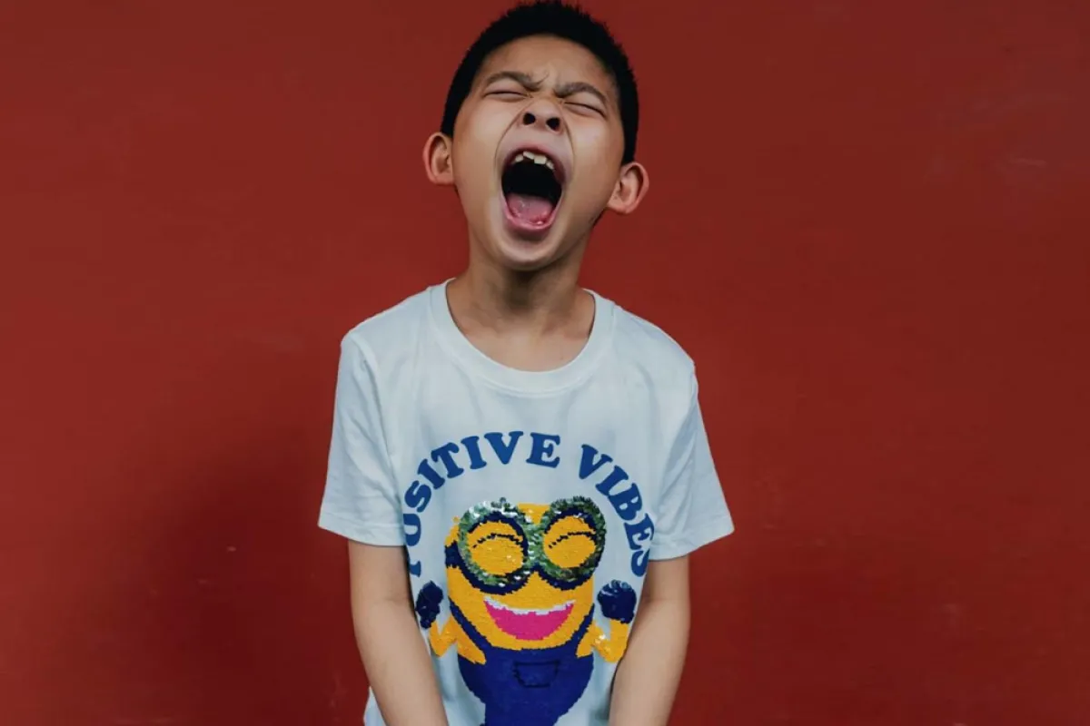 صورة لطفل في حالة غضب
