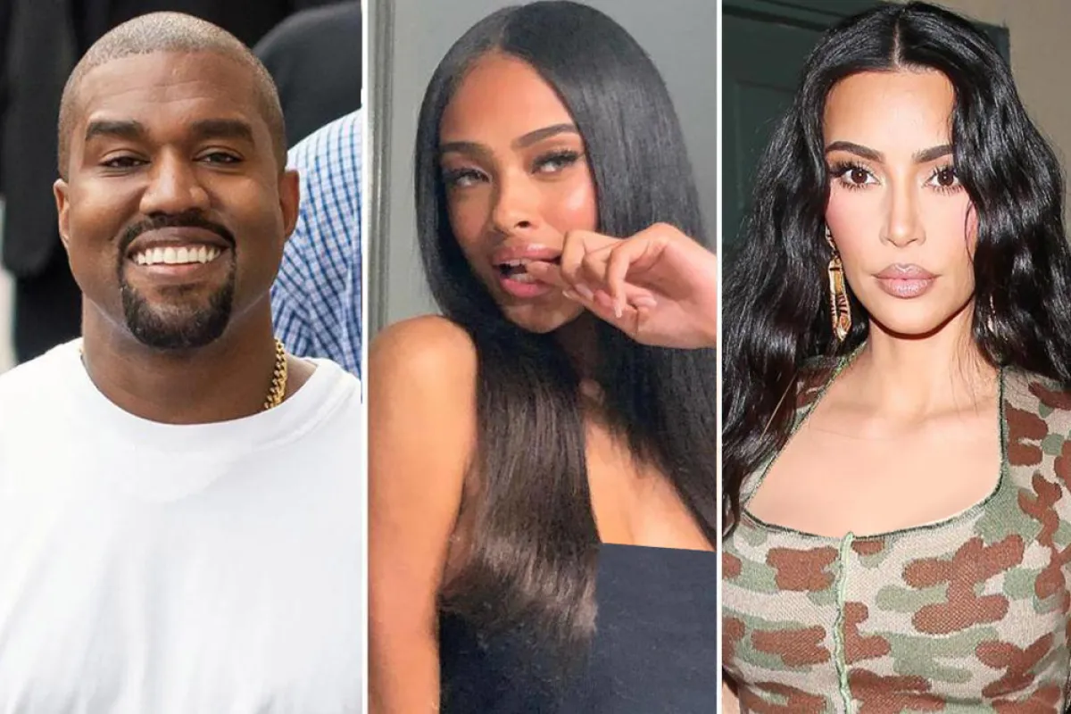 كيم كارداشيان وكانيي ويست وحبيبته عارضة الأزياء فينيتريا - الصورة من موقع RadarOnline