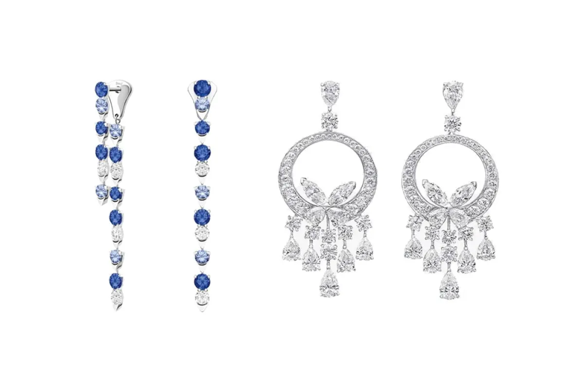 موديلات أقراط ألماس لإطلالة فخمة لعروس شتاء 2022