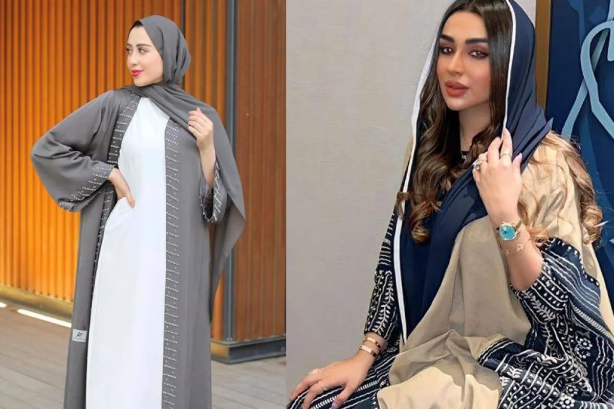 امل الانصاري وشهد ناصر بالعبايات المطرزة