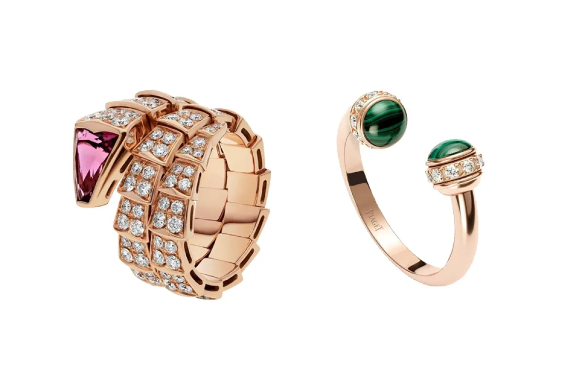 خواتم مفتوحة مرصعة بالألماس لإطلالة أنثوية راقية للعروس