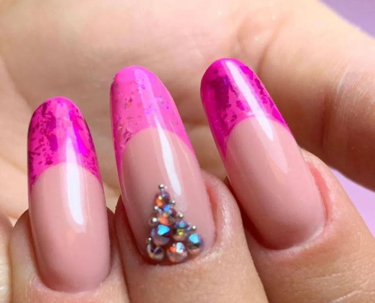 مناكير اومبري وردي داكن