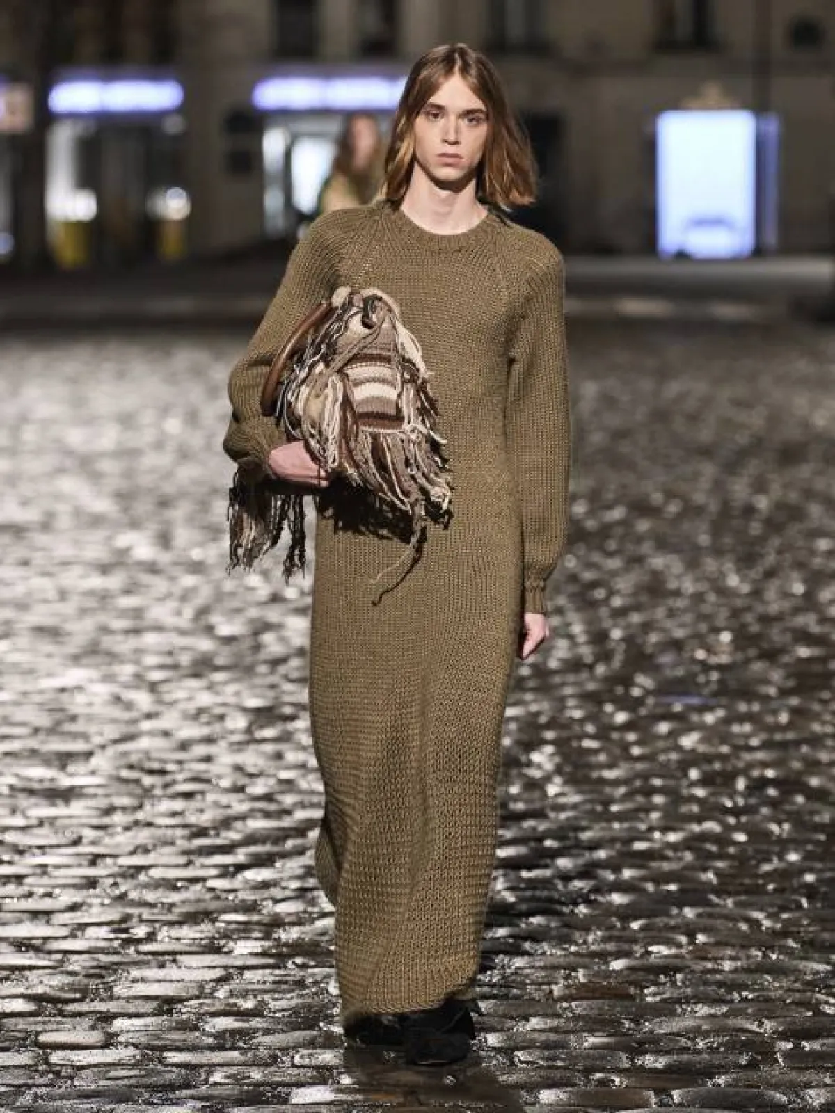 فستان طويل من الصوف من كلوي Chloé