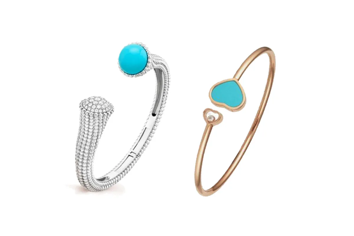 موديلات أساور مرصعة بحجر الفيروز