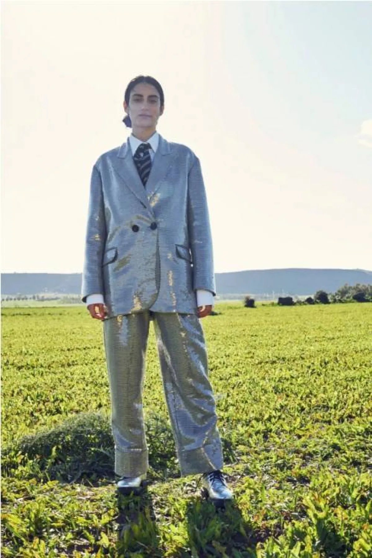 سروال ميتاليك بلون لمّاع من انطونيو ماراس Antonio Marras