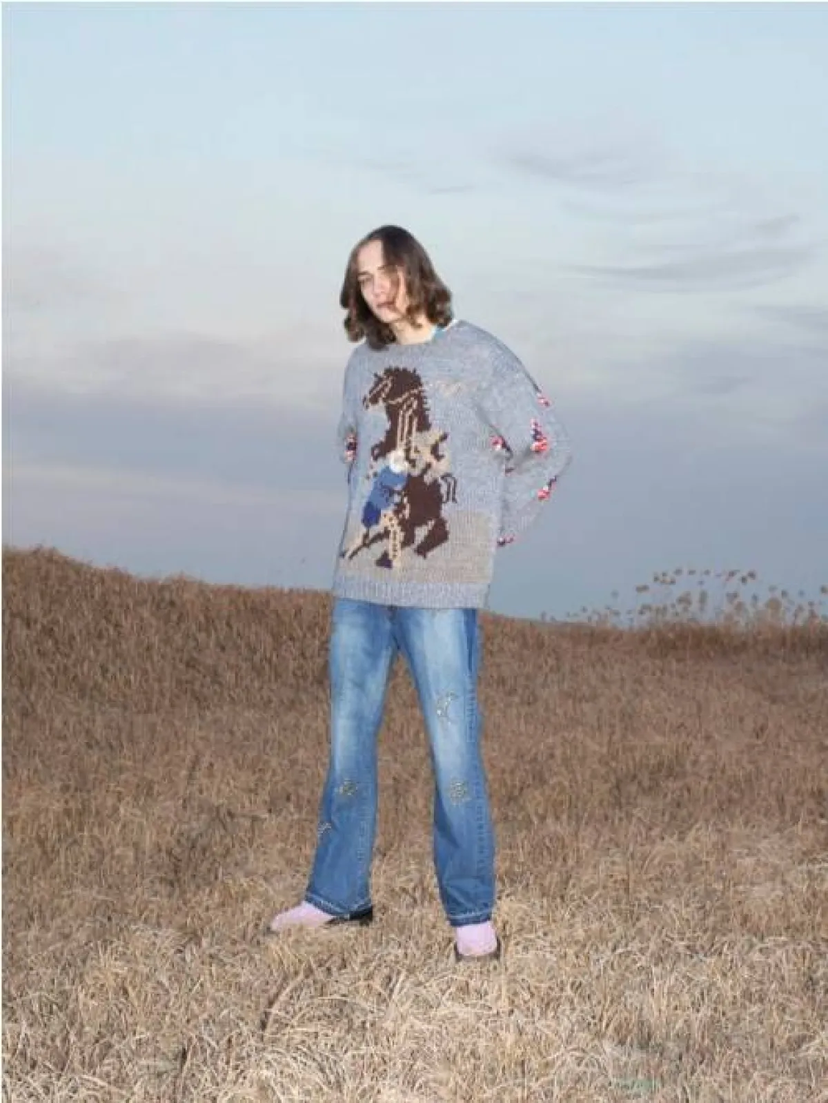 كنزة صوفية بياقة دائرية من جيادا  Jieda