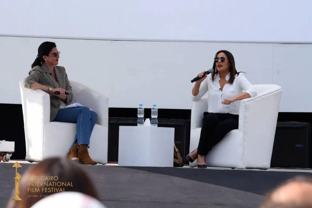 هند صبري وجاسمن طه - الصورة من المسوؤل الإعلامي بالمهرجان