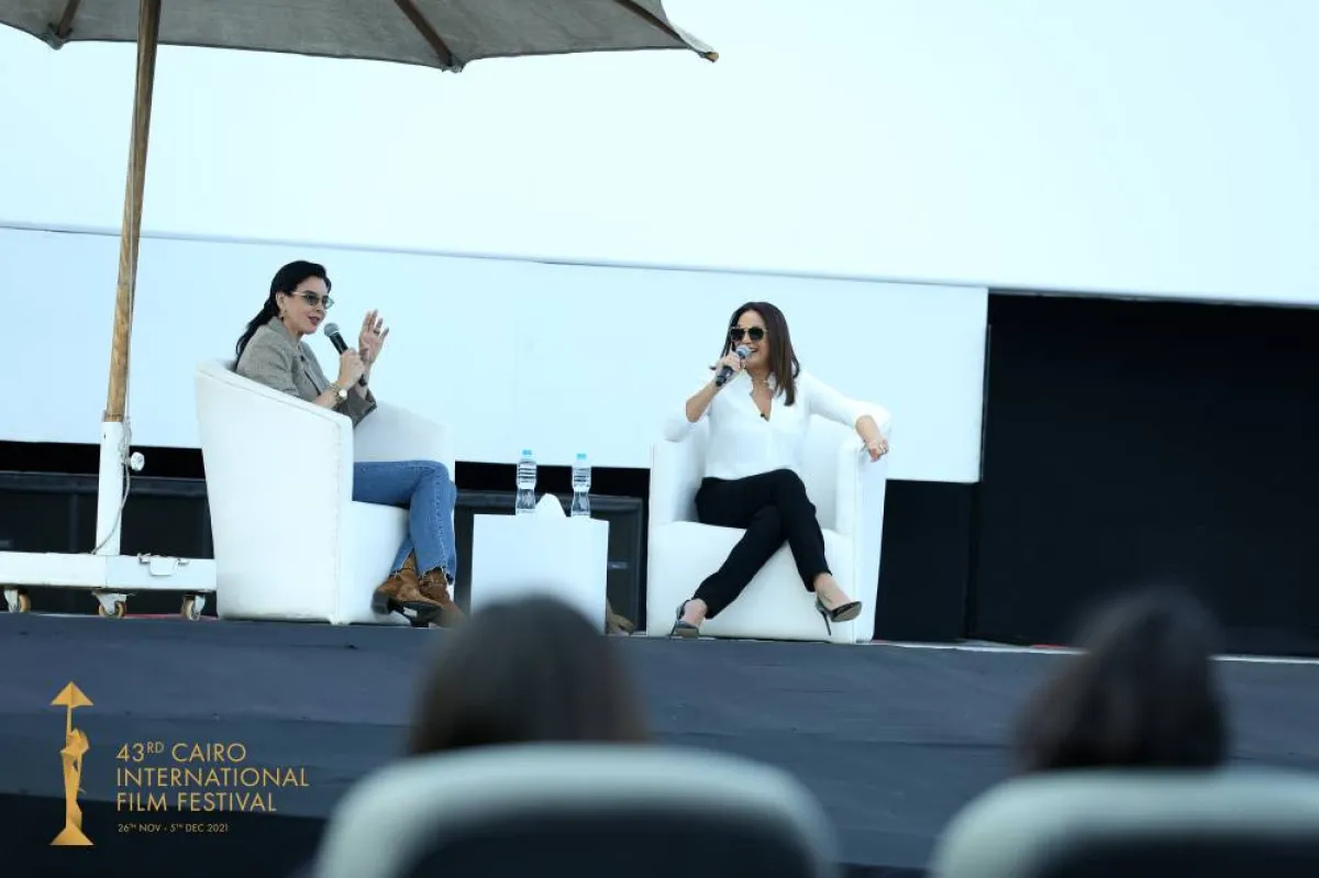 هند صبري وجاسمن طه - الصورة من المسوؤل الإعلامي بالمهرجان