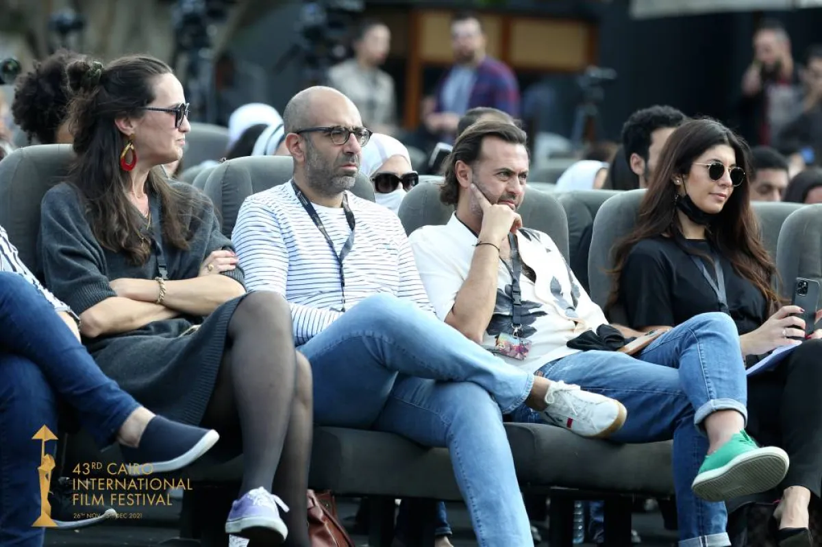 الحضور بندوة هند صبري - الصورة من المسؤول الإعلامي بالمهرجان