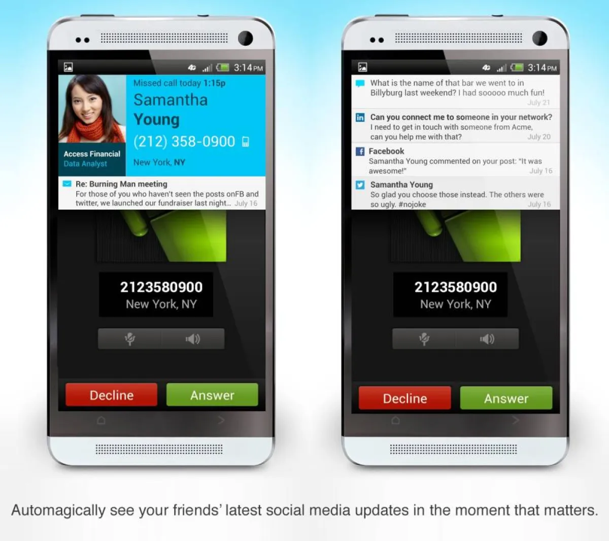 صورة من تطبيق Contactive