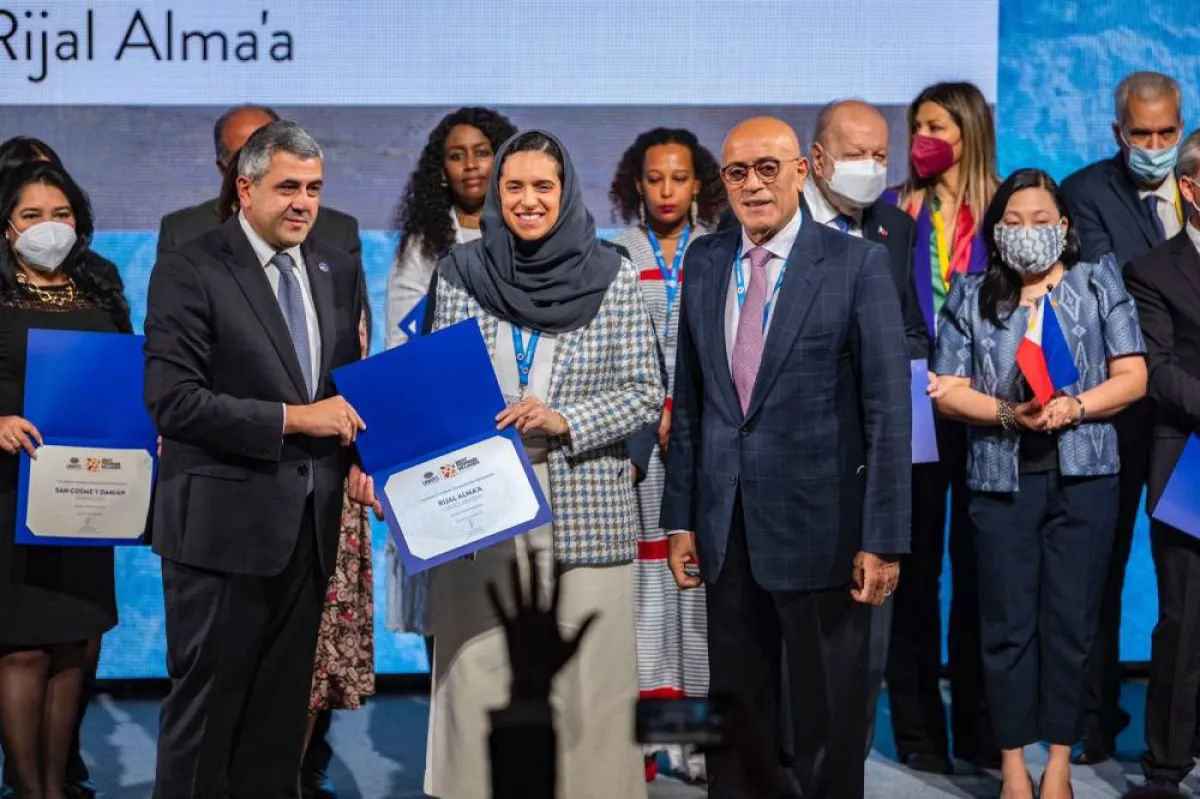 منظمة السياحة العالمية تدرج قرية "رجال ألمع" السعودية في قائمة أفضل القرى السياحية بالعالم - الصورة من حساب وزير السياحة السعودي على تويتر