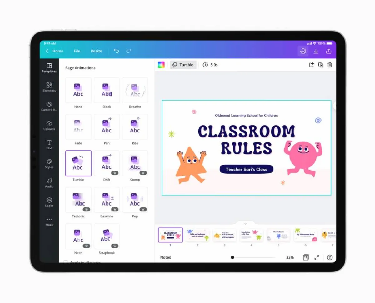 صورة من داخل تطبيق كانفا