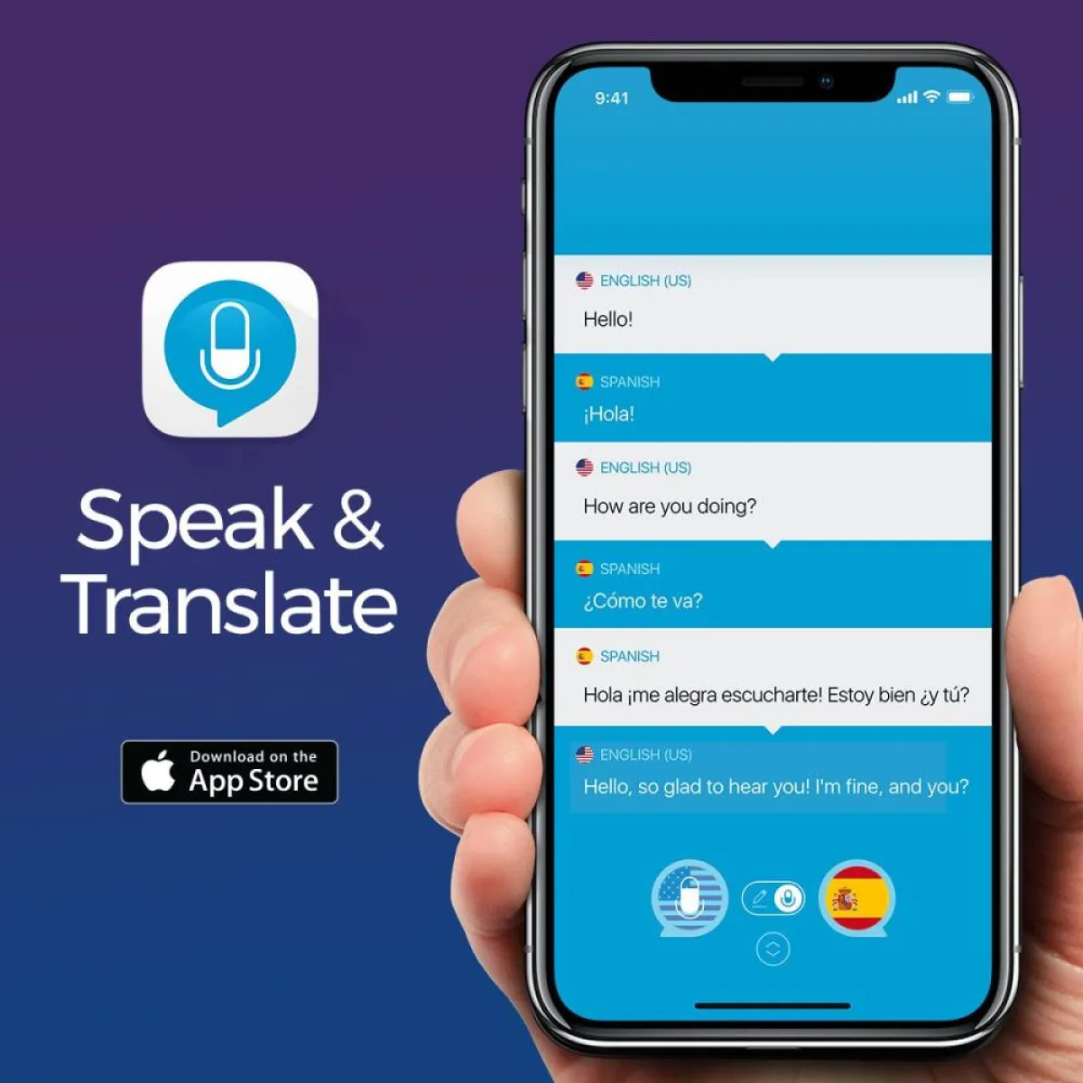 صورة من تطبيق Speak and Translate