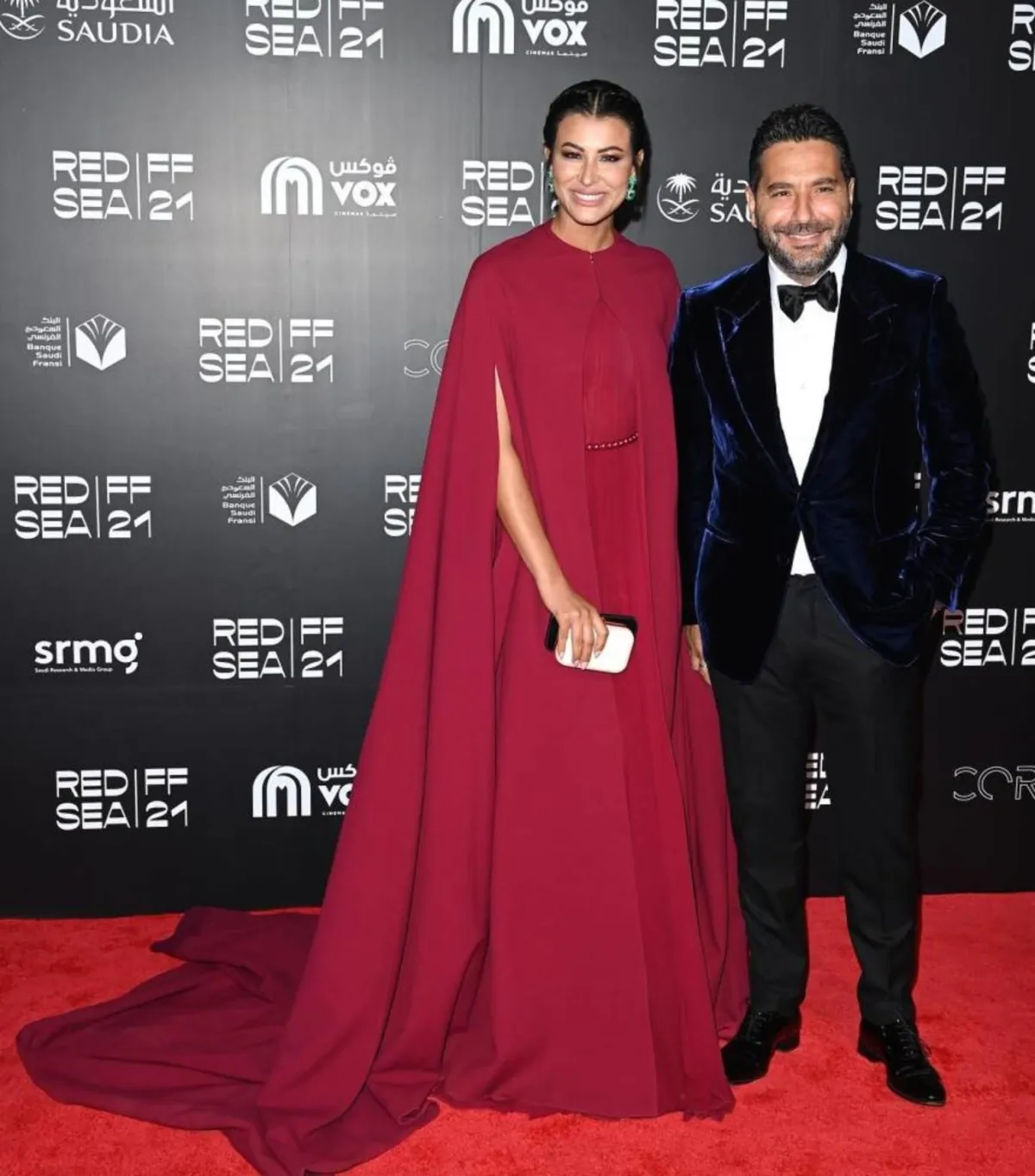  وسام بريدي وزوجته ريم السعيدي- الصورة من حساب المهرجان على فيسبوك