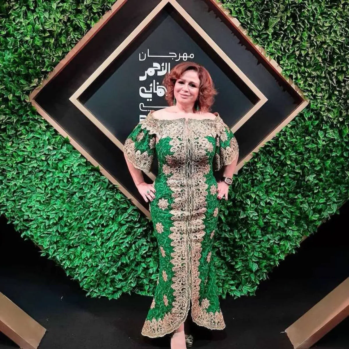 إلهام شاهين تتزين بالاخضر في حفل افتتاح مهرجان البحر الأحمر السينمائي - الصورة من حساب إلهام على انستغرام