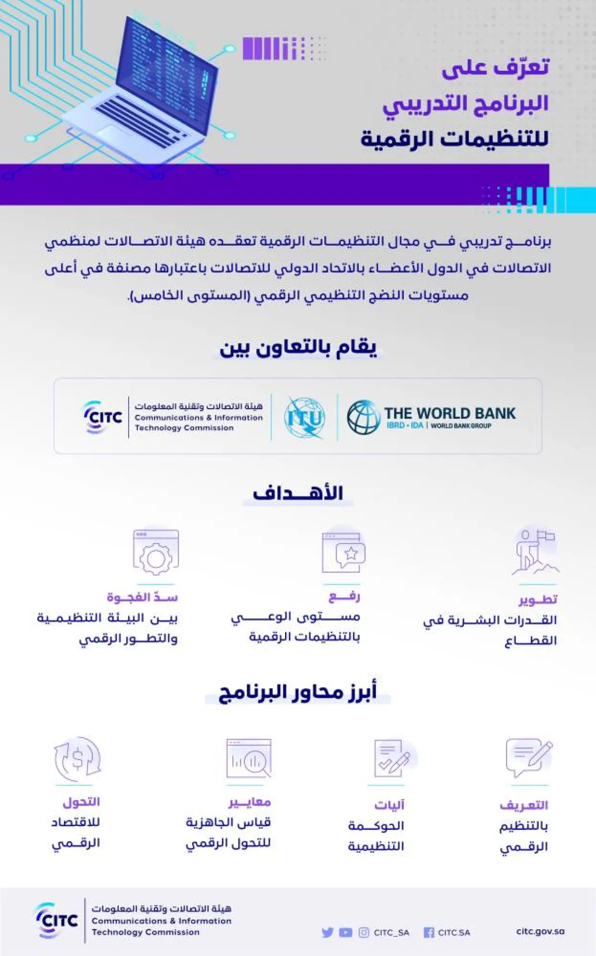 ختام النسخة الثانية من البرنامج التدريبي للتنظيمات الرقمية - الصور من حساب هيئة الاتصالات على تويتر