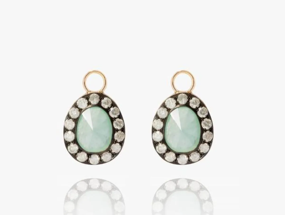 أقراط من اليشم الأخضر من أنوشكا