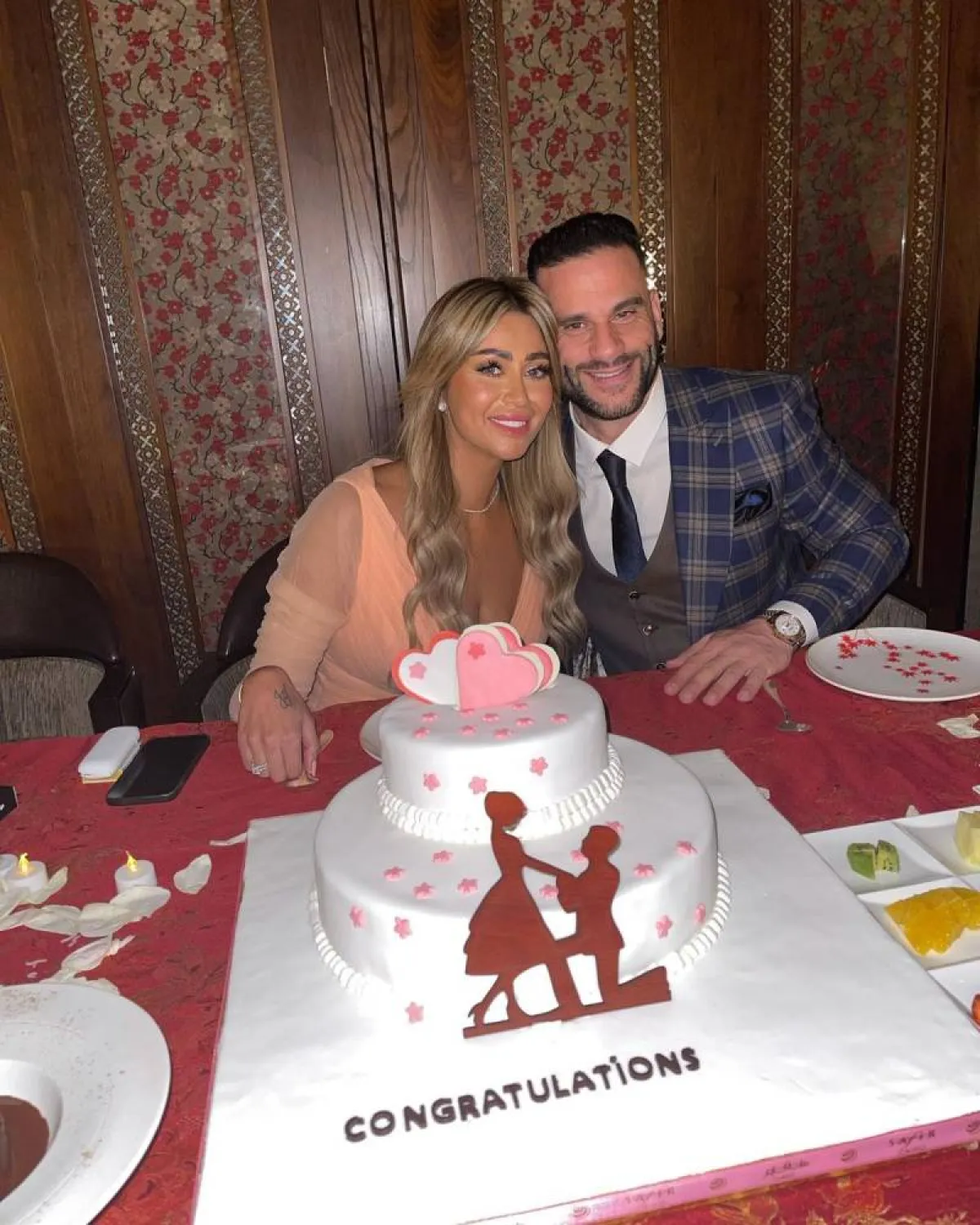 روتانا ابنة غادة عبد الرازق تحتفل بخطوبتها- الصورة من حساب غادة عبد الرازق على انستغرام