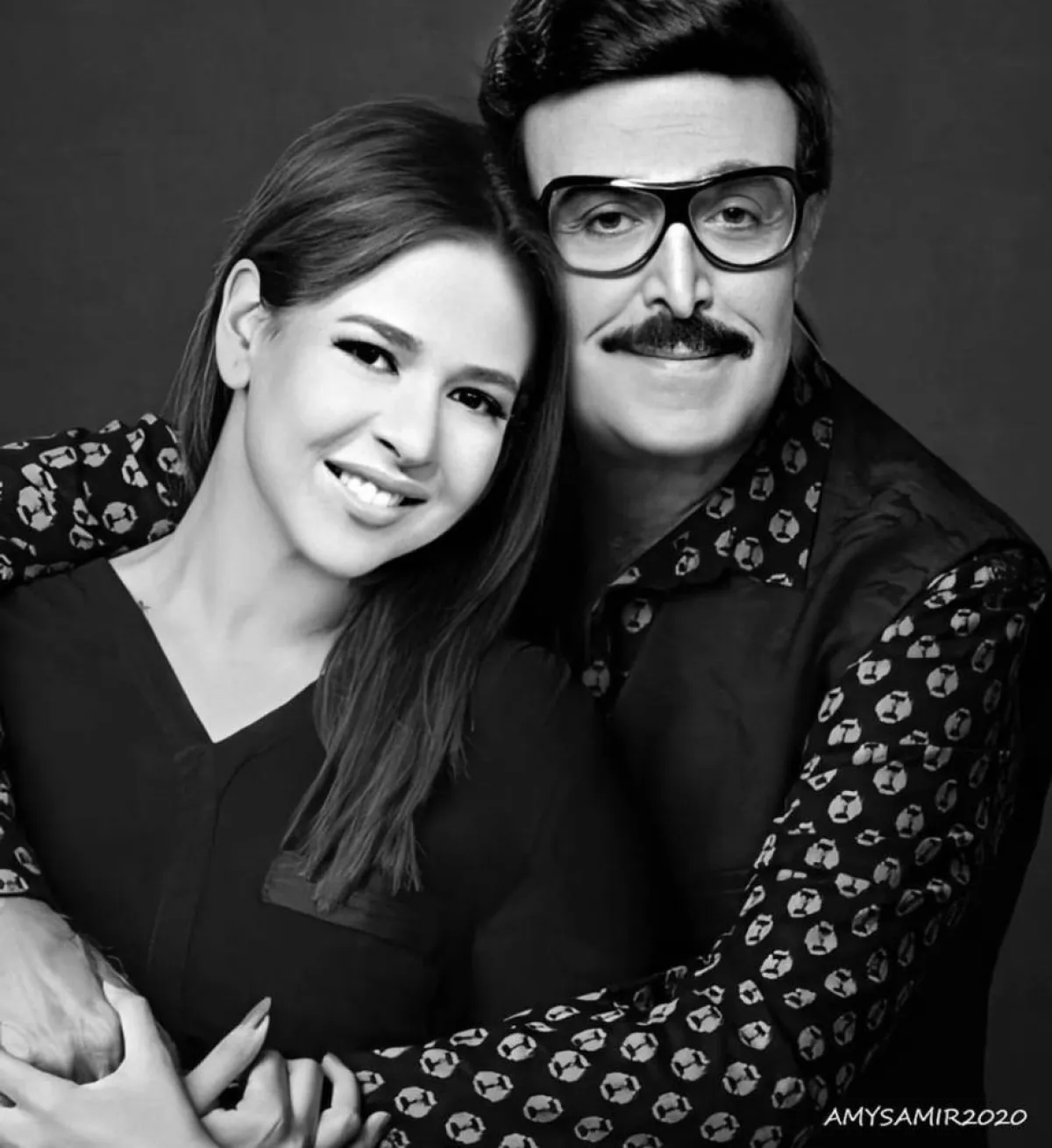 الراحل سمير غانم وابنته إيمي - الصورة من حساب إيمي على انستغرام