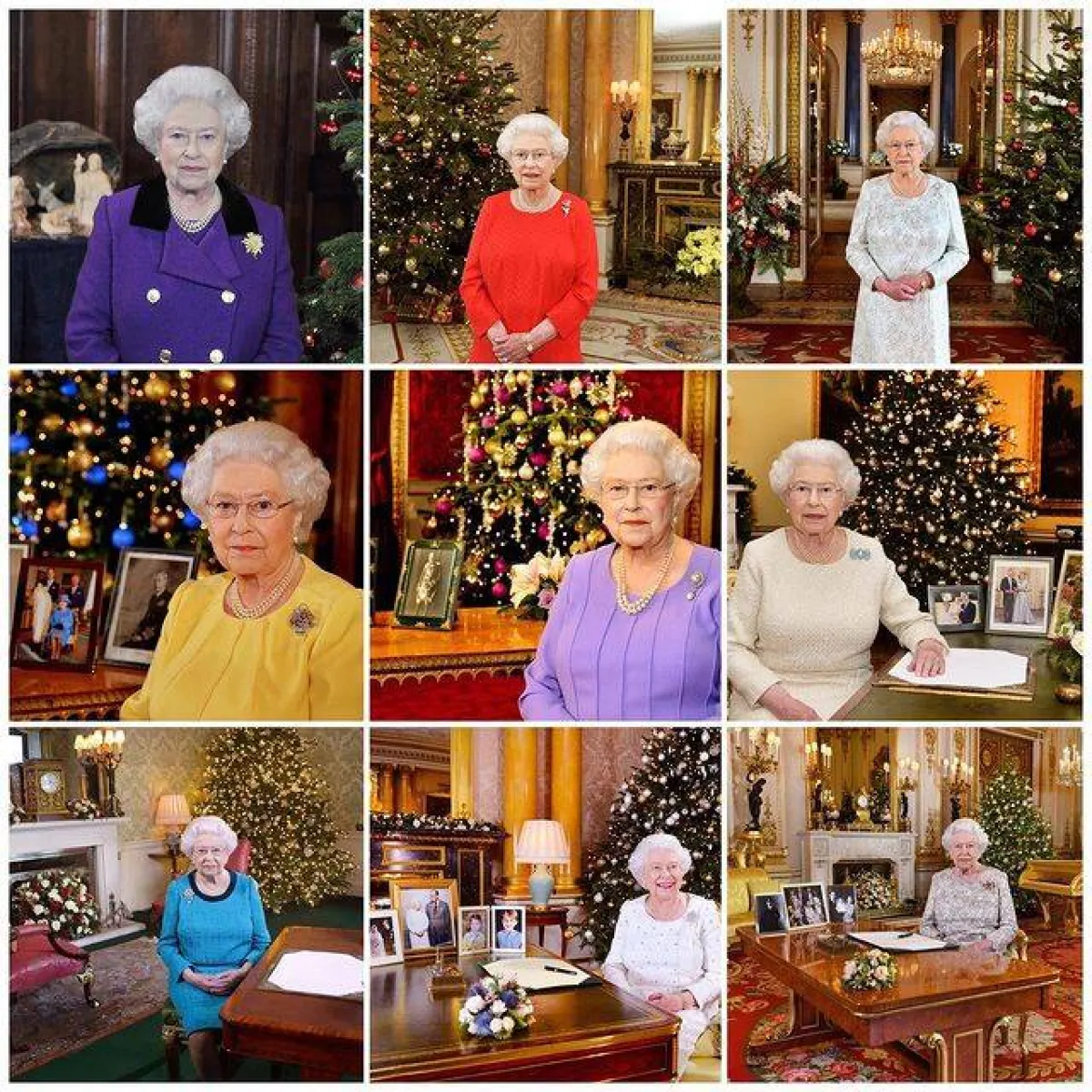 الملكة إليزابيث في يوم الميلاد على مر السنين- الصورة من حساب The Royal Family على إنستغرام