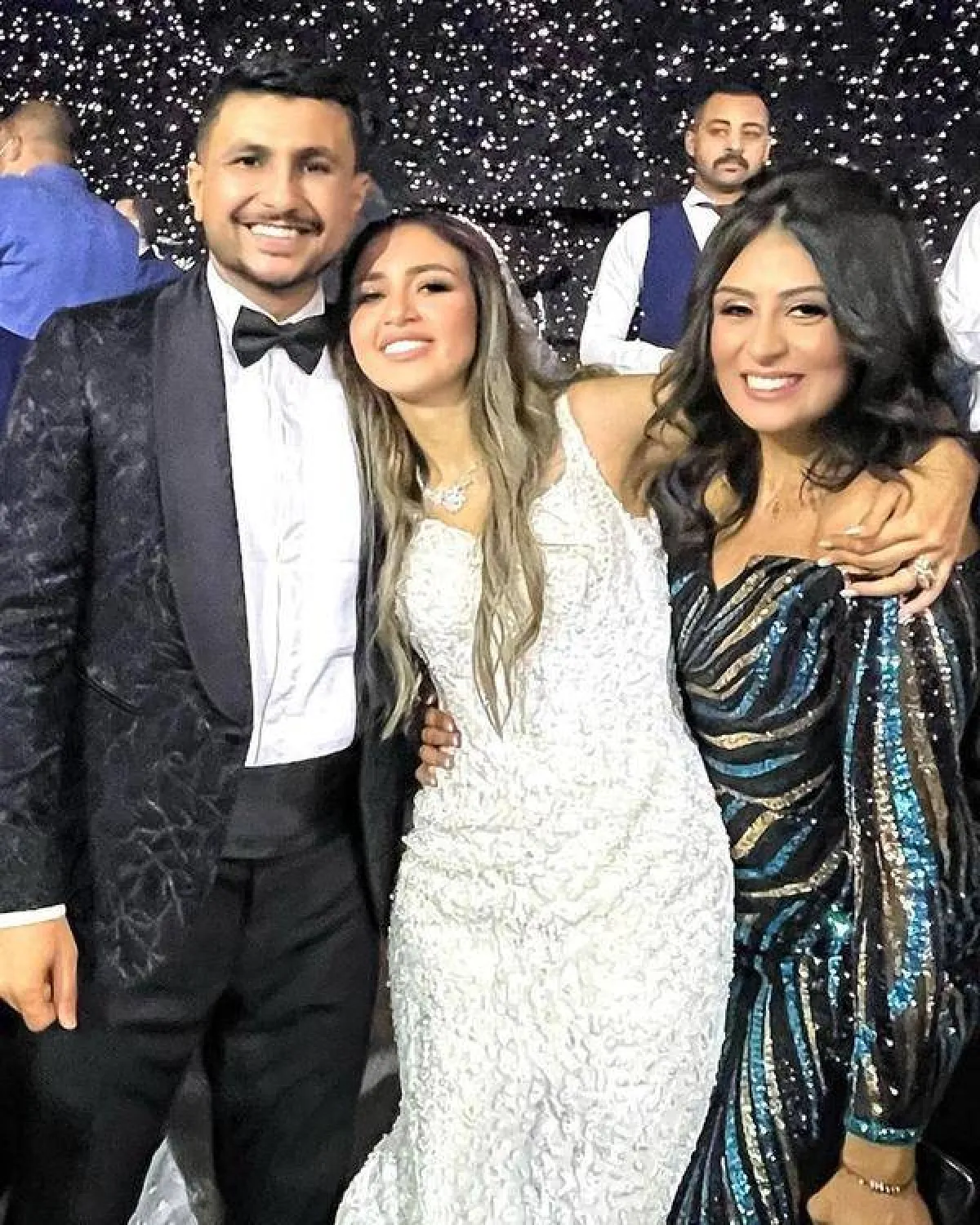 علي غزلان وعروسه فرح شعبان- الصورة من حساب علي غزلان على انستغرام