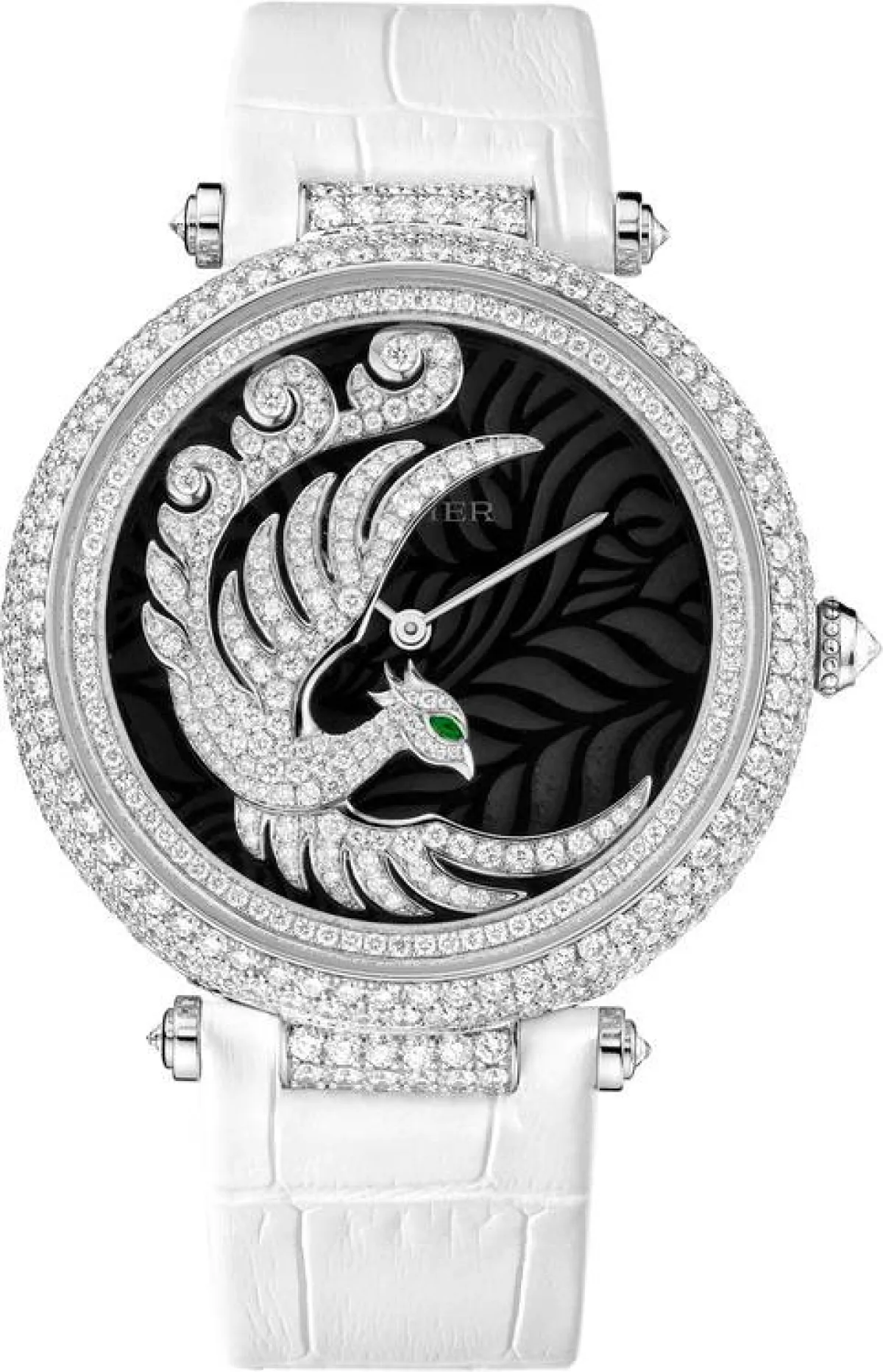 ساعة بيضاء للعروس من كارتييه